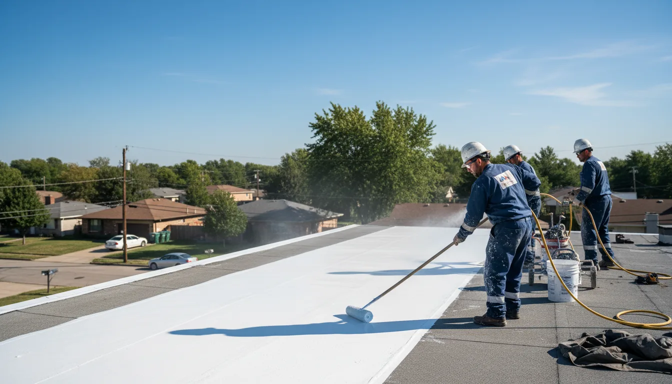 Commercial roof coating in Zion, IL near me